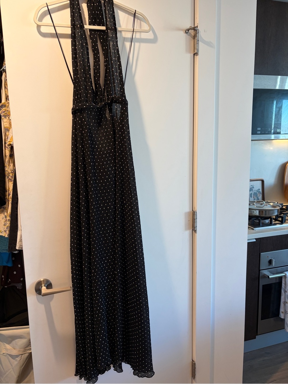 Lioness black Halter Polka Dot Maxi Dress - Picture 5 of 7